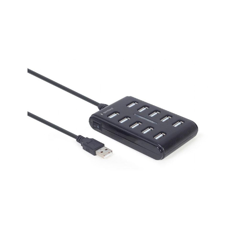 Hub 10 Puertos Usb 2.0 / Gembird / Negro / UHB-U2P10P-01
