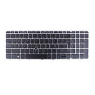 Teclado compatible para portátil HP 755 G3 / 850 G3 Marco Plata Retroiluminado + Pointstick