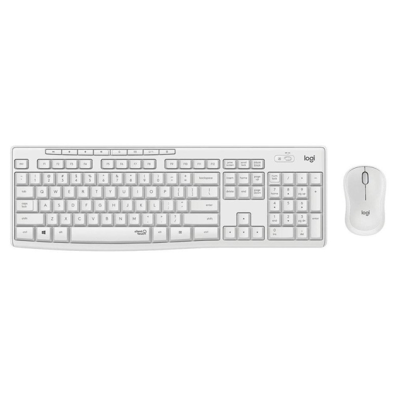 Combo Teclado + Raton inalámbrico Logitech MK295 Slilent Blanco  920-009822