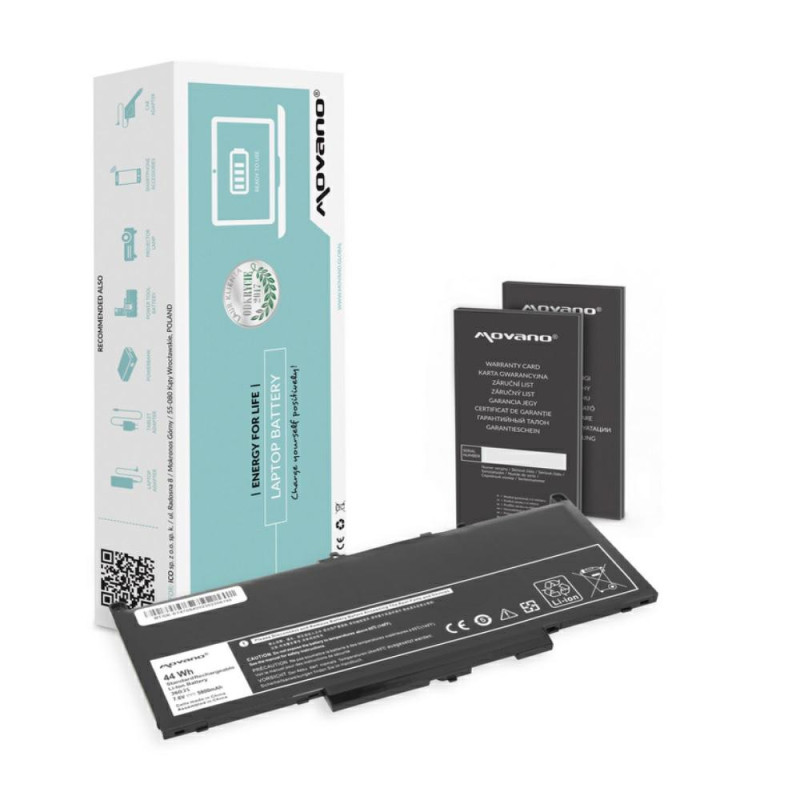 Batería compatible para portátil DELL Latitude E7270 7.6V 5800mAh Movano