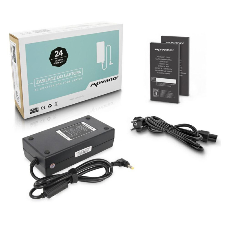 Cargador compatible para portátil ACER / ASUS / TOSHIBA 150W 19.5V 7.7A 5.5x2.5 mm Movano