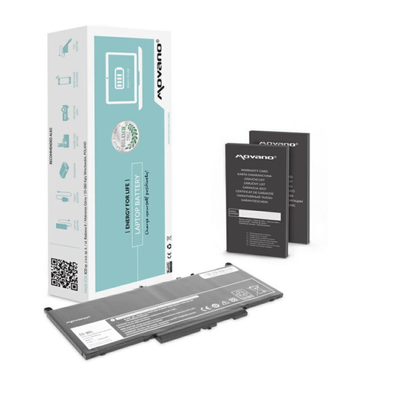 Batería compatible para portátil DELL Latitude E7270 7.6V 7200mAh Movano
