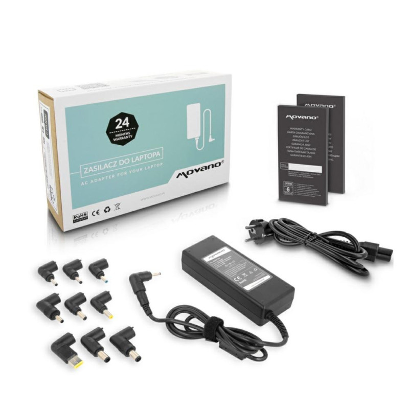 Cargador para portátil universal automático 90W / 10 conectores / Movano
