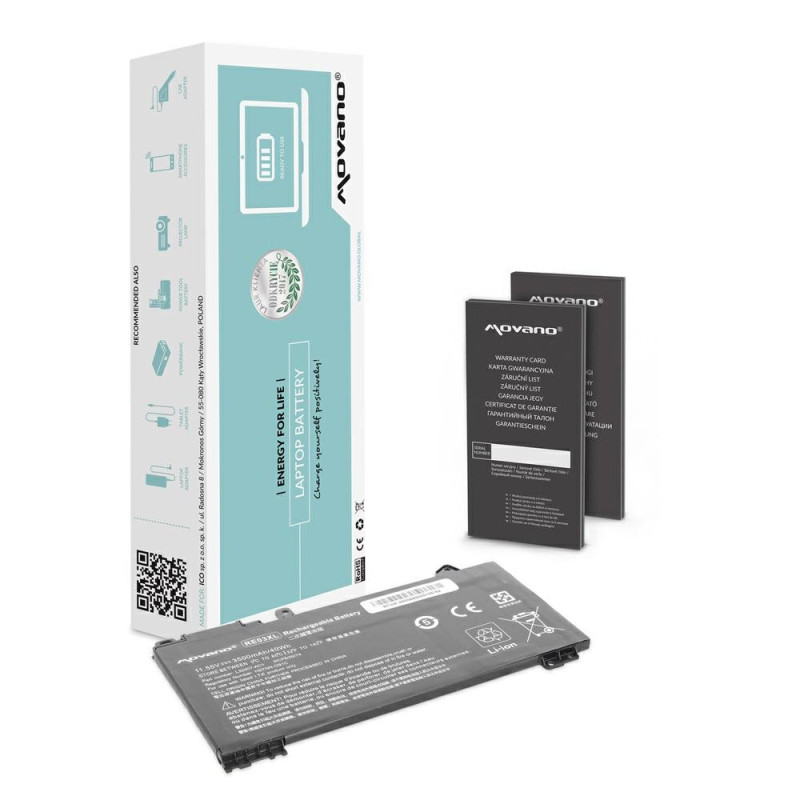 Batería compatible para portátil HP RE03XL 11.55V 3500mAh Movano