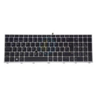 Teclado compatible para portátil HP Probook 650 G4 / 650 G5 Retroiluminado / Marco Plata