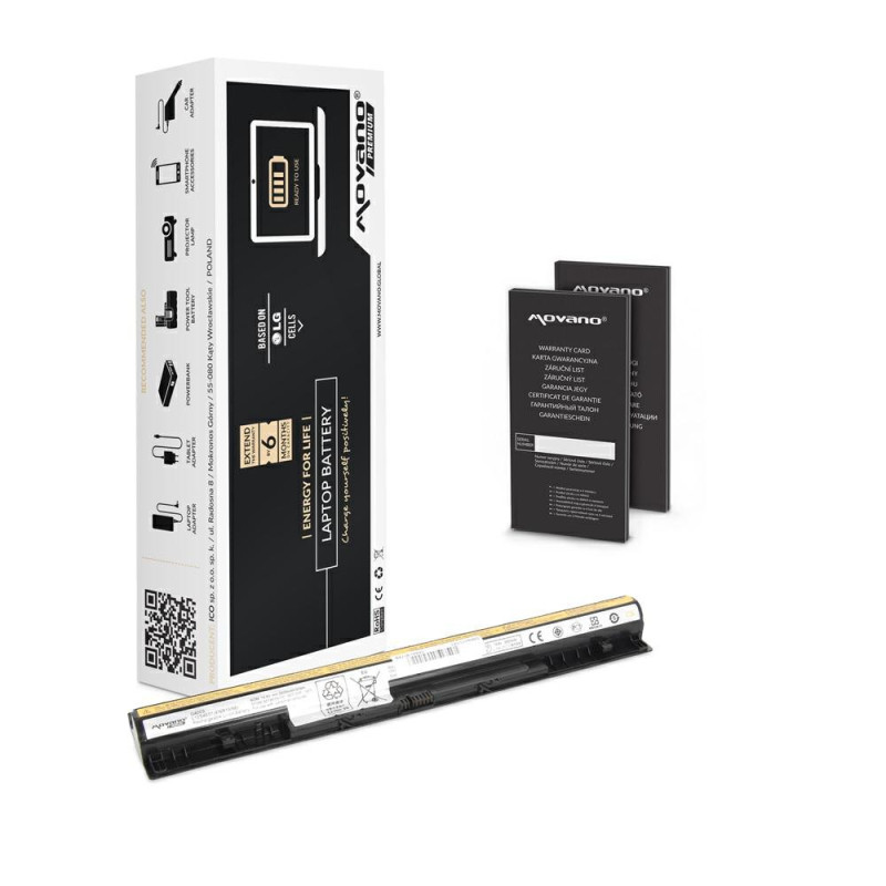 Batería compatible para portátil LENOVO L12L4A02 14.4V 3200mAh Movano Premium